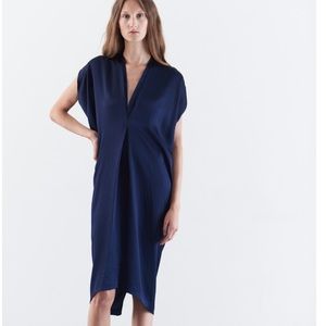 Zero+ Maria Cornejo Issa Dress Pebble Silk Ink 2